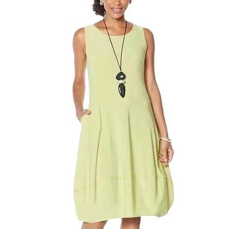 Matte jersey sleeveless dress