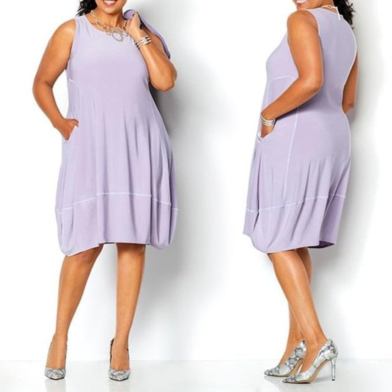 Matte jersey sleeveless dress